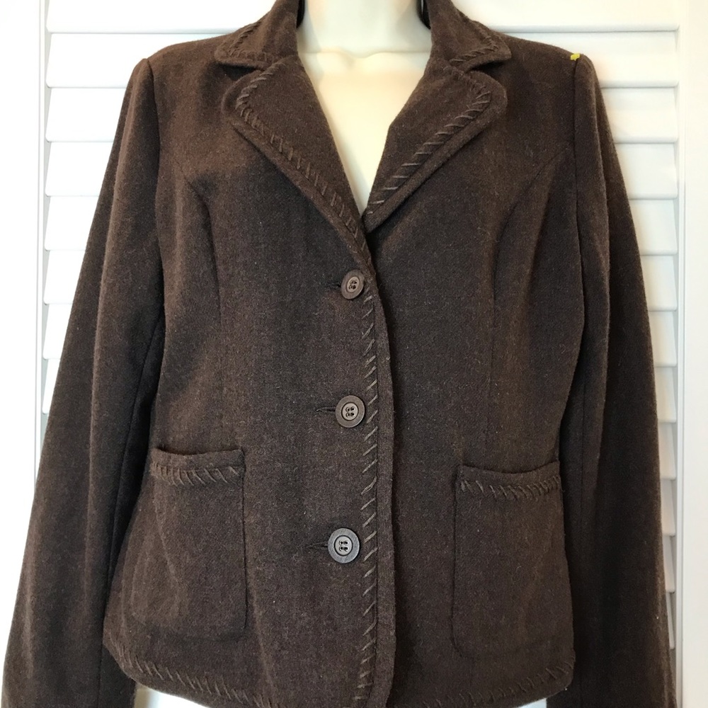 Zoompy Paris Chocolate Brown Wool Blazer
